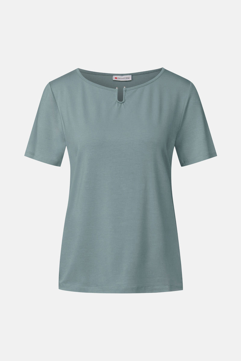 Top (korte mouwen) blauw - STREET ONE