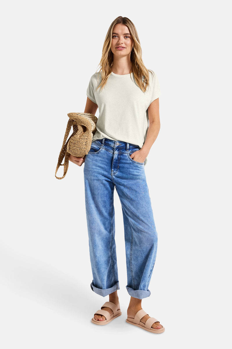 Top (korte mouwen) wit - STREET ONE