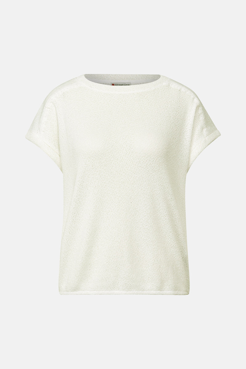 Top (korte mouwen) wit - STREET ONE