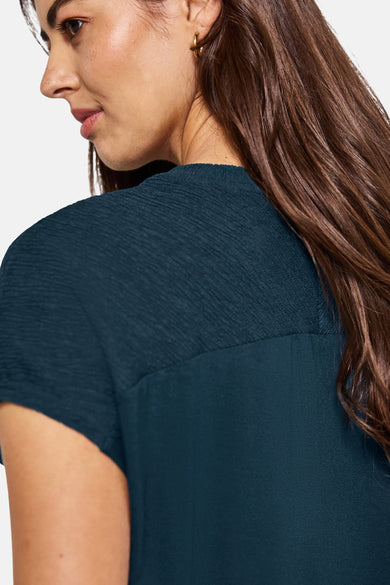 Top (korte mouwen) blauw - STREET ONE