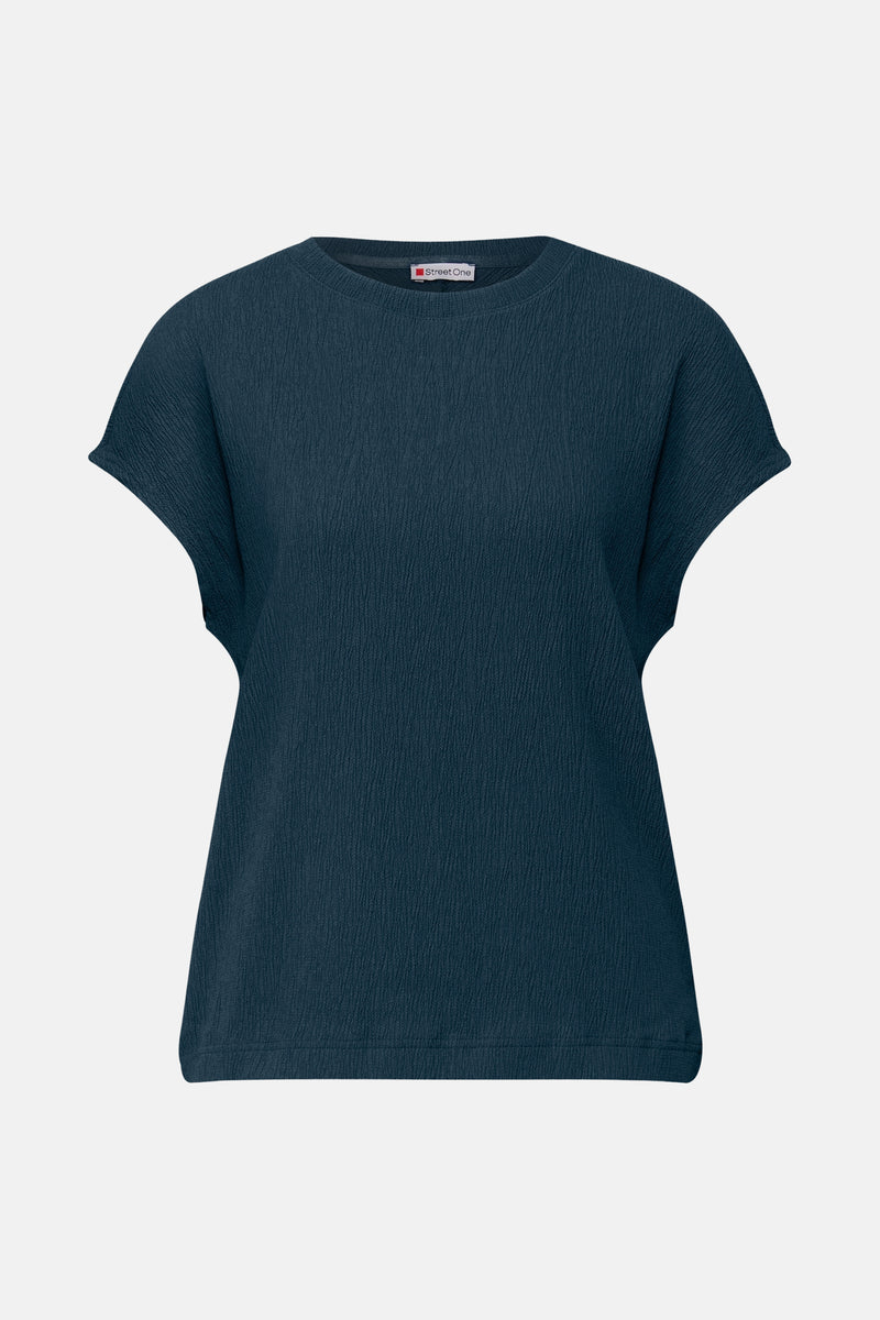 Top (korte mouwen) blauw - STREET ONE