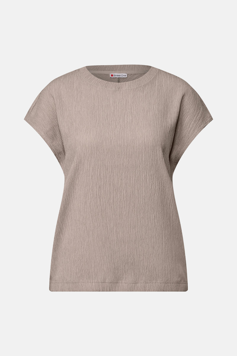 Top (korte mouwen) beige - STREET ONE