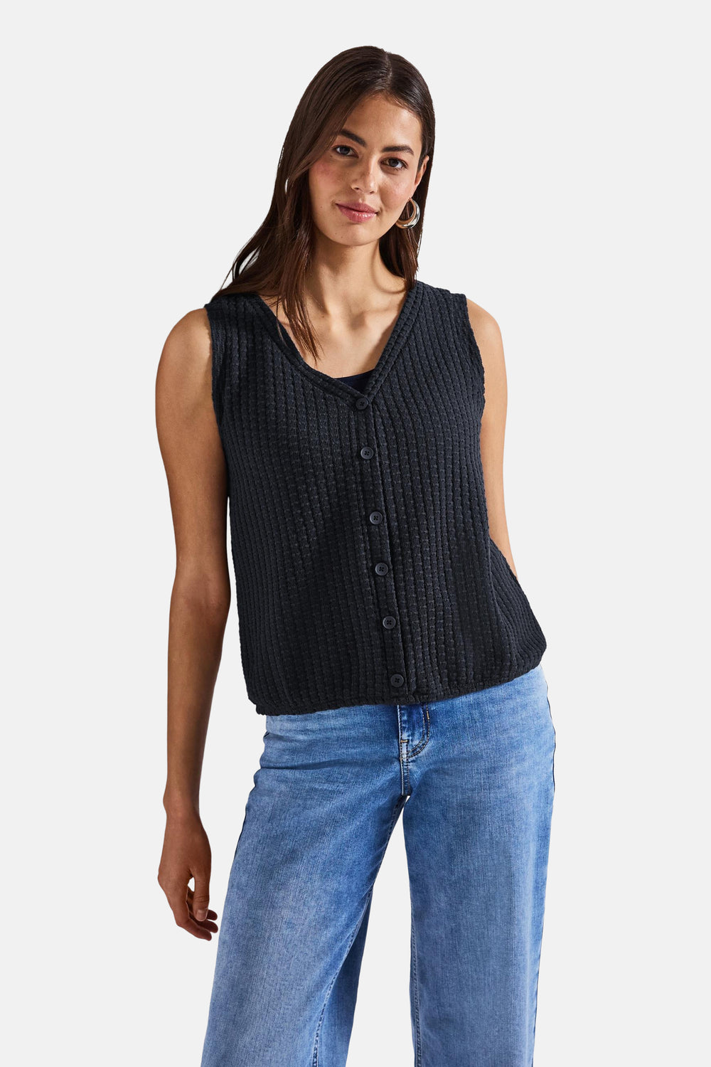 Top (zonder mouwen) blauw - STREET ONE