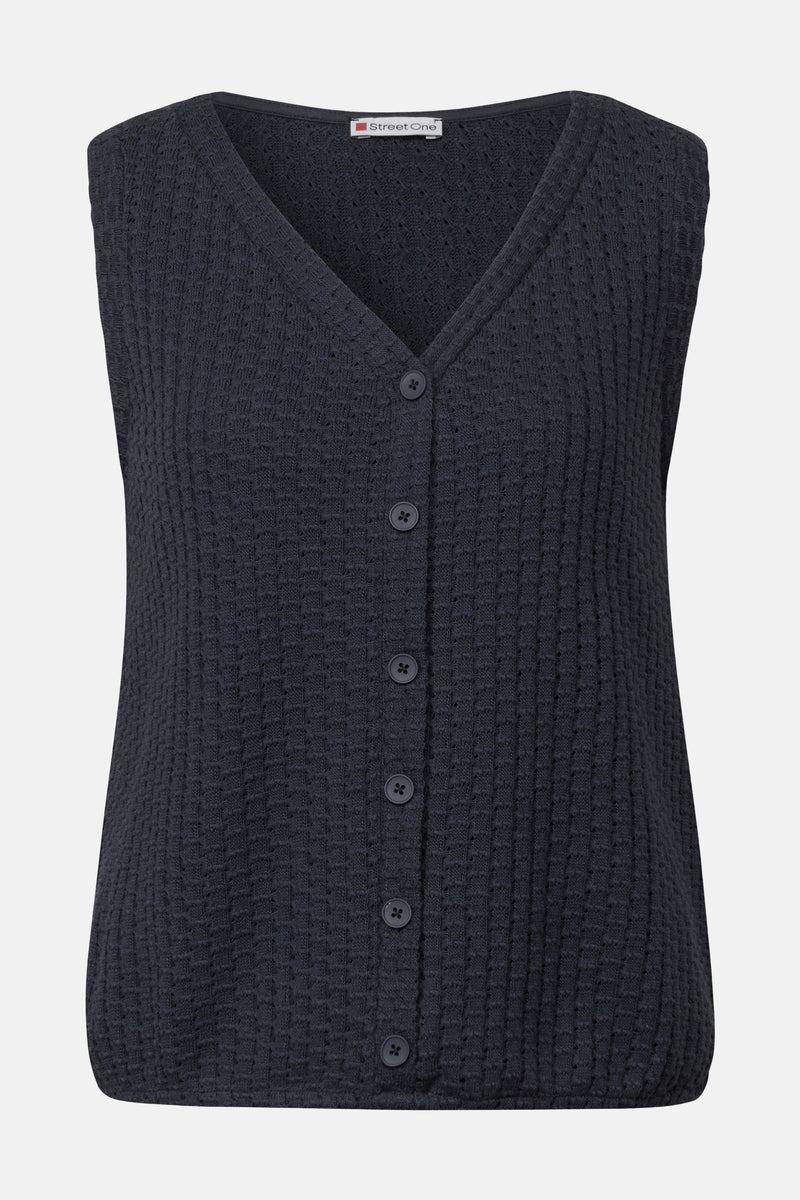 Top (zonder mouwen) blauw - STREET ONE