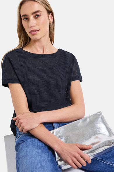 Top uni manches courtes bleu - STREET ONE