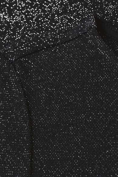Top uni manches longues noir de STREET ONE avec un motif scintillant argenté.