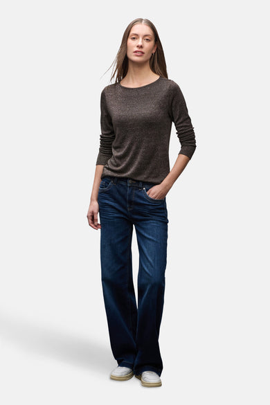 Top (lange mouwen) bruin - STREET ONE