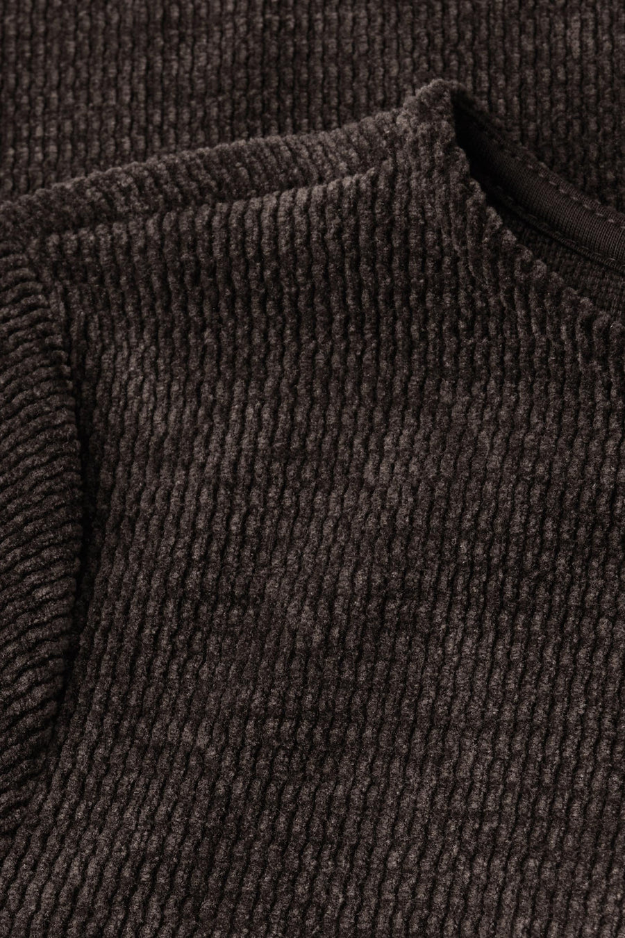 Top met lange mouwen bruin van Street One, in getextureerd en geribd breisel.