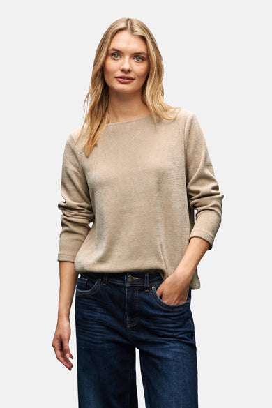 Top (lange mouwen) beige - STREET ONE