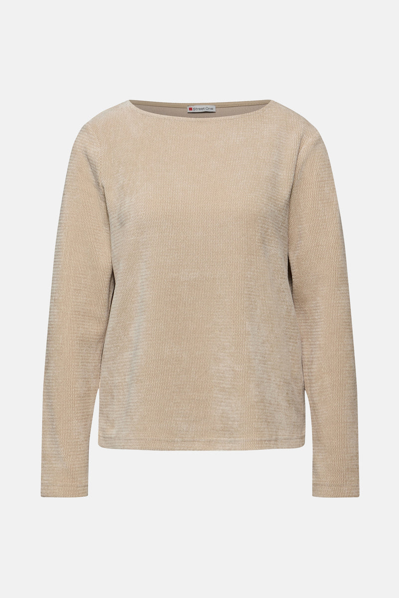 Top (lange mouwen) beige - STREET ONE