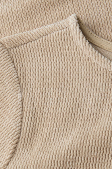 Top met lange mouwen beige van Street One in zachte ribtextuur, comfortabele pasvorm.