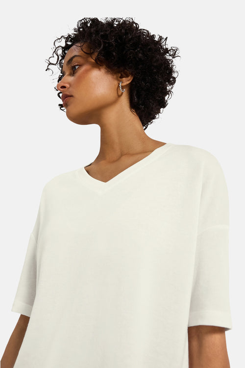 Pull col V blanc - STREET ONE