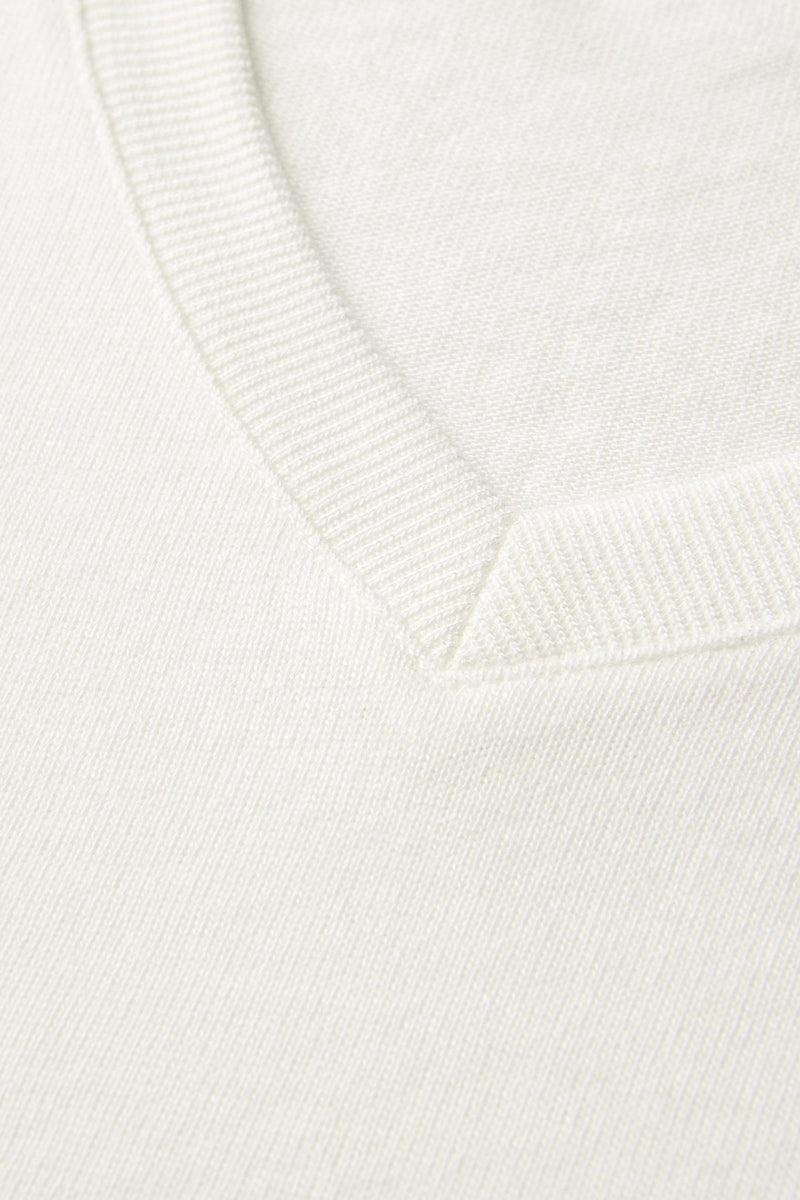 Trui met V-hals wit - STREET ONE