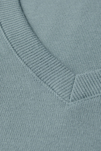 Trui met V-hals blauw - STREET ONE