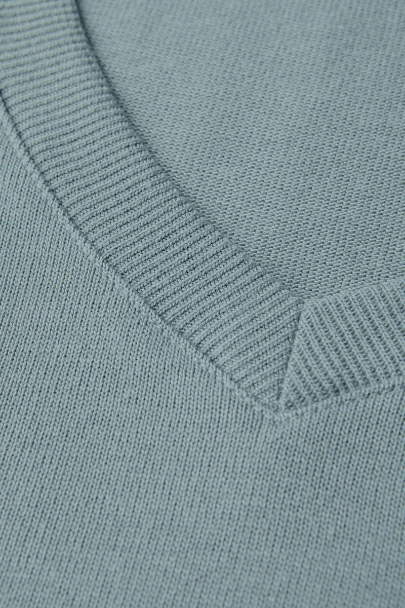 Trui met V-hals blauw - STREET ONE