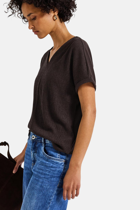 Top (korte mouwen) Bruin - STREET ONE