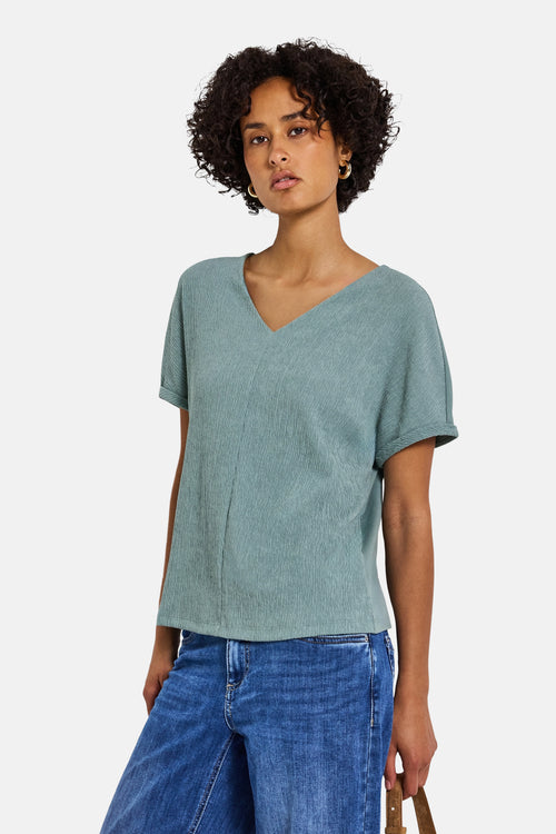 Top (korte mouwen) Blauw - STREET ONE