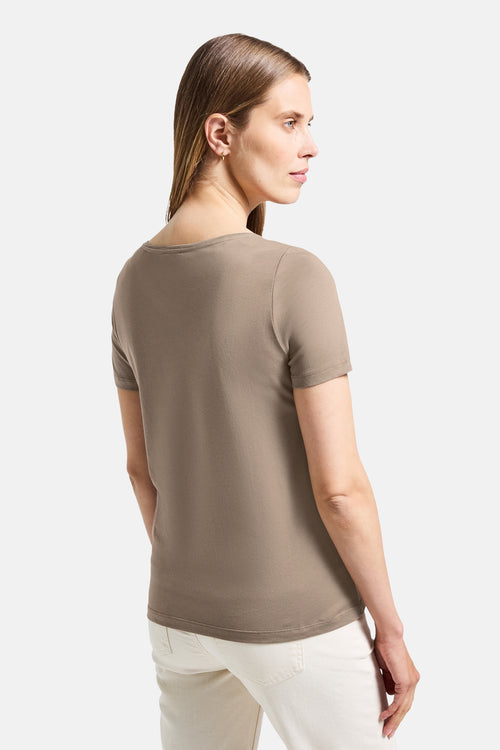T-shirt (korte mouwen) Beige - STREET ONE
