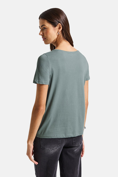 T-shirt (korte mouwen) Blauw - STREET ONE