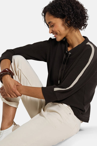 Sweater met ronde hals bruin - STREET ONE