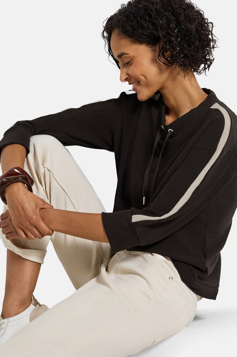 Sweater met ronde hals bruin - STREET ONE