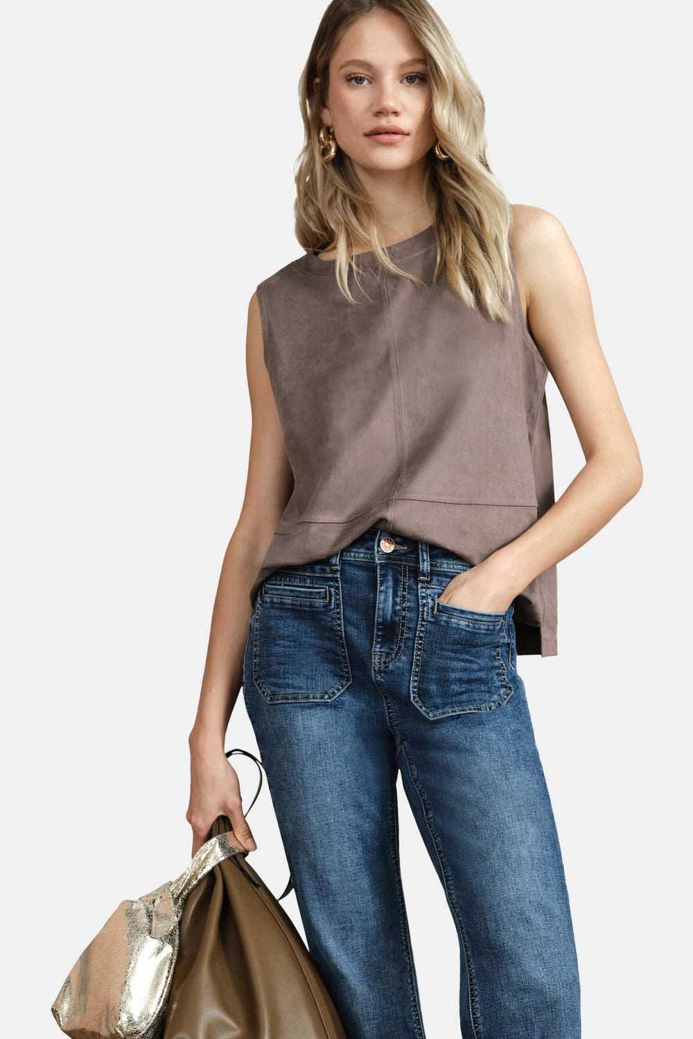 Top (zonder mouwen) bruin - STREET ONE