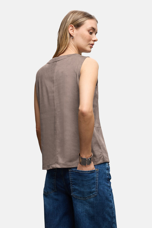 Top (zonder mouwen) bruin - STREET ONE