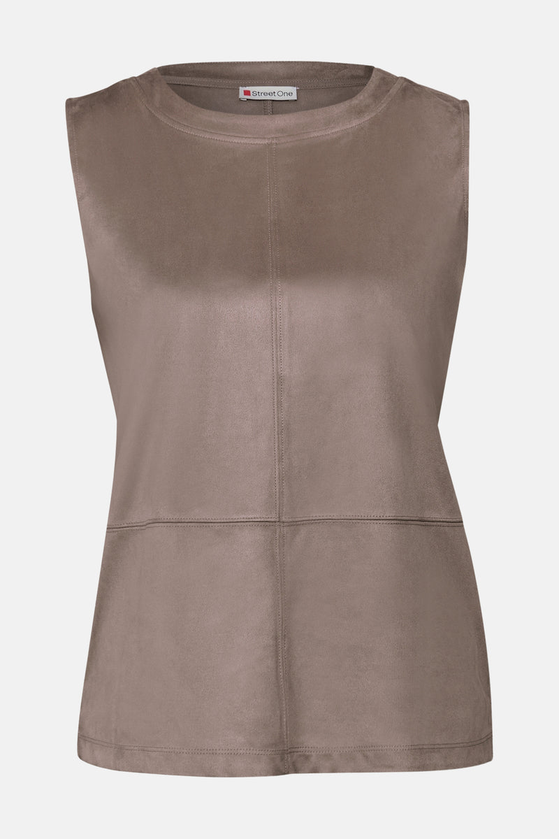 Top (zonder mouwen) bruin - STREET ONE