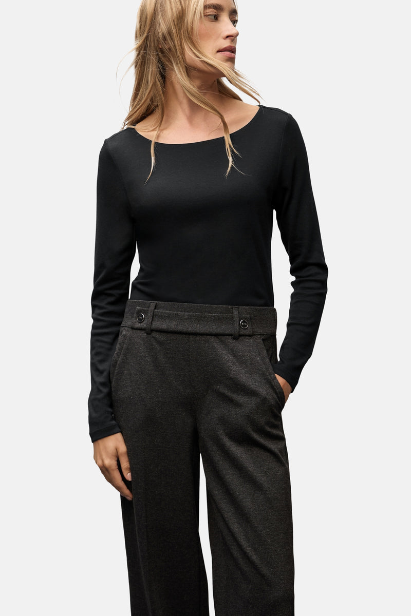 T-shirt met lange mouwen - zwart