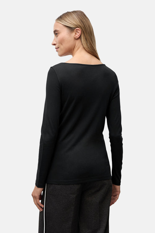 Top uni manches longues noir - STREET ONE