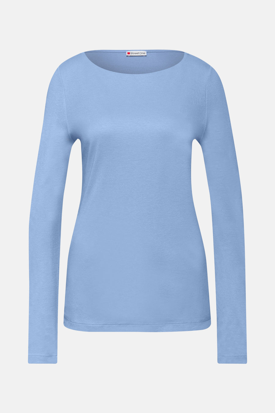 T-shirt bleu à manches longues de STREET ONE sur fond blanc.