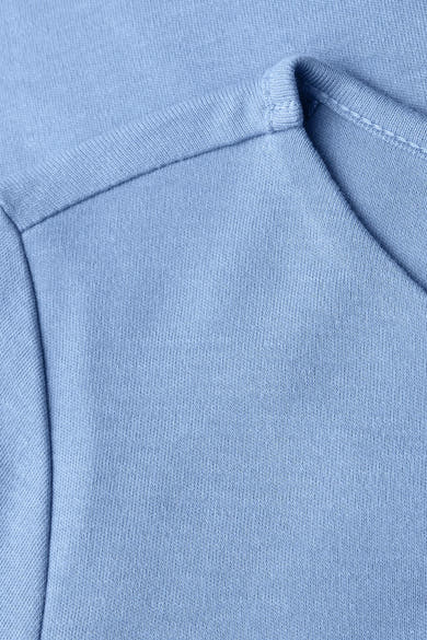 T-shirt à manches longues bleu de Street One, en jersey de coton, avec encolure dégagée