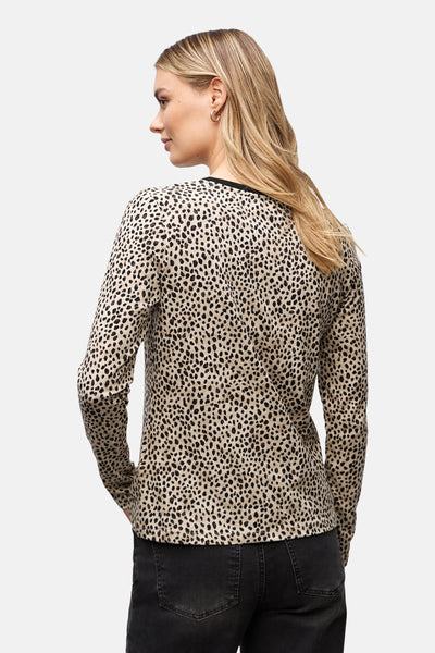 Top à manches longues multicolore de Street One, avec motif tacheté.