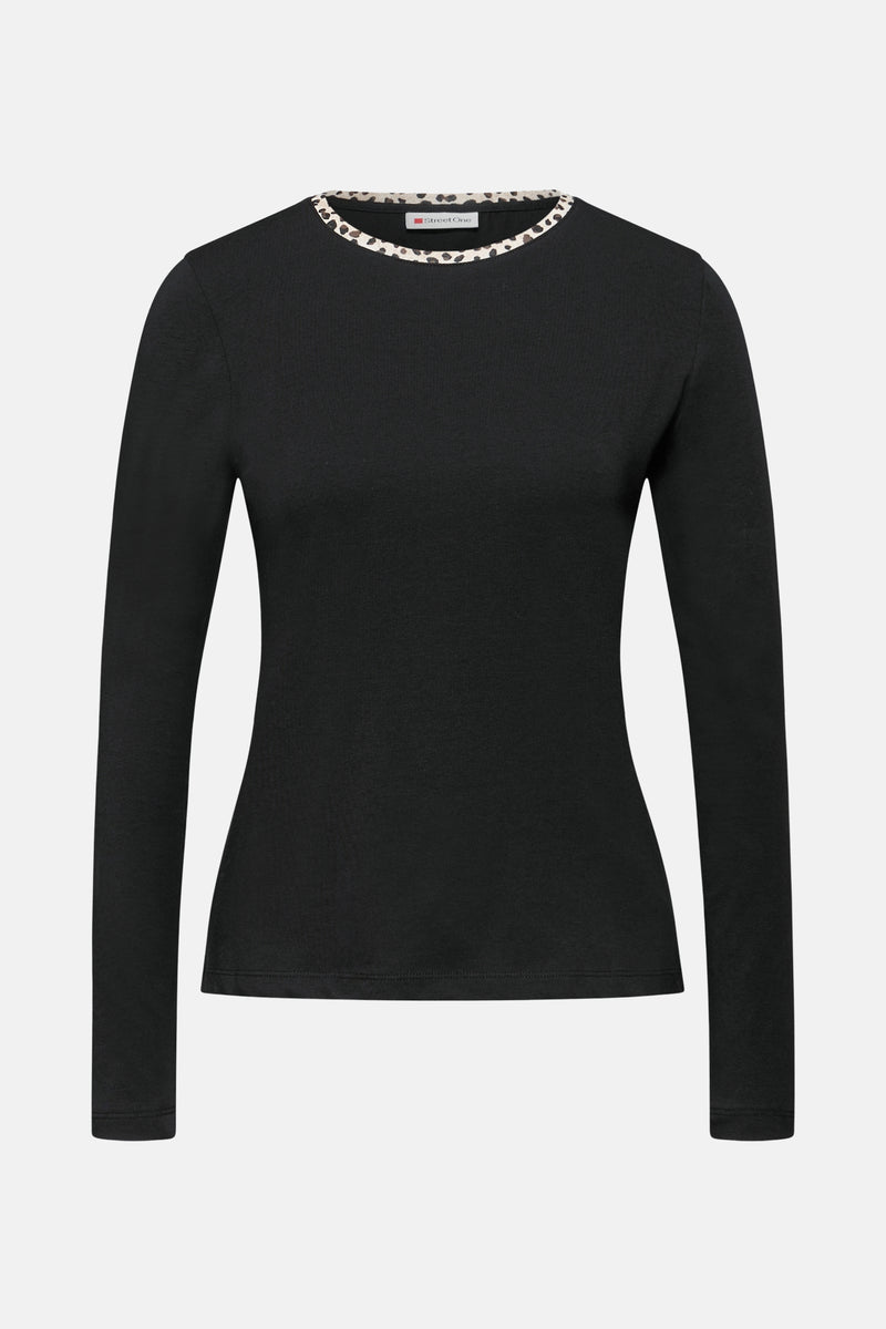 Top (lange mouwen) zwart - STREET ONE