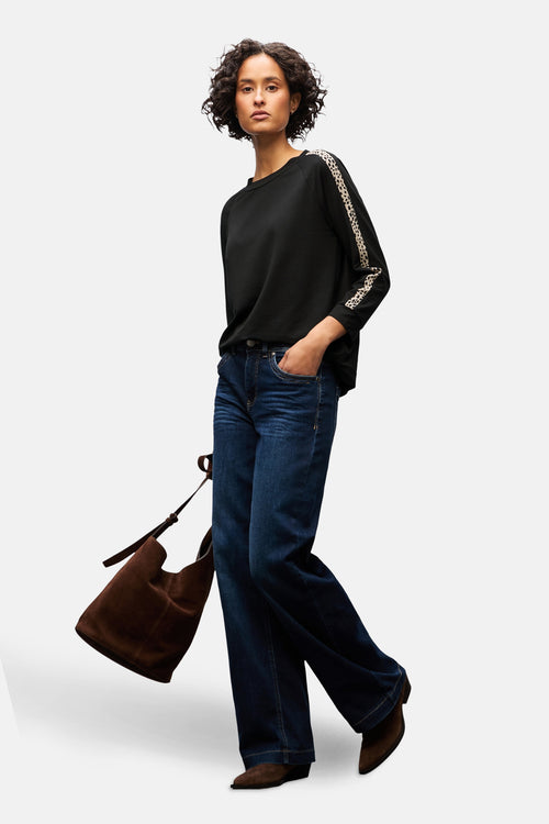 T-shirt (lange mouwen) zwart - STREET ONE