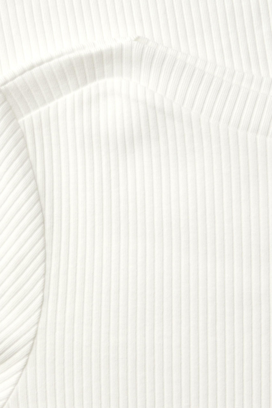 Wit T-shirt met lange mouwen van Street One in getextureerd ribgebreid materiaal.