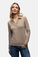 T-shirt met lange mouwen - beige