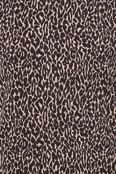 Mouwloos bruin topje van Street One met abstract dierenprint.