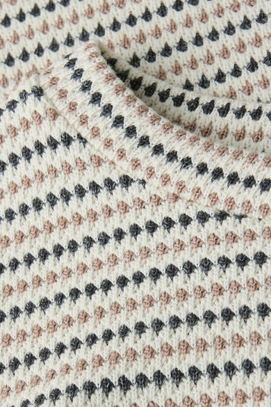 Multikleuren T-shirt met lange mouwen van STREET ONE, ruitpatroon in beige, zwart en wit.