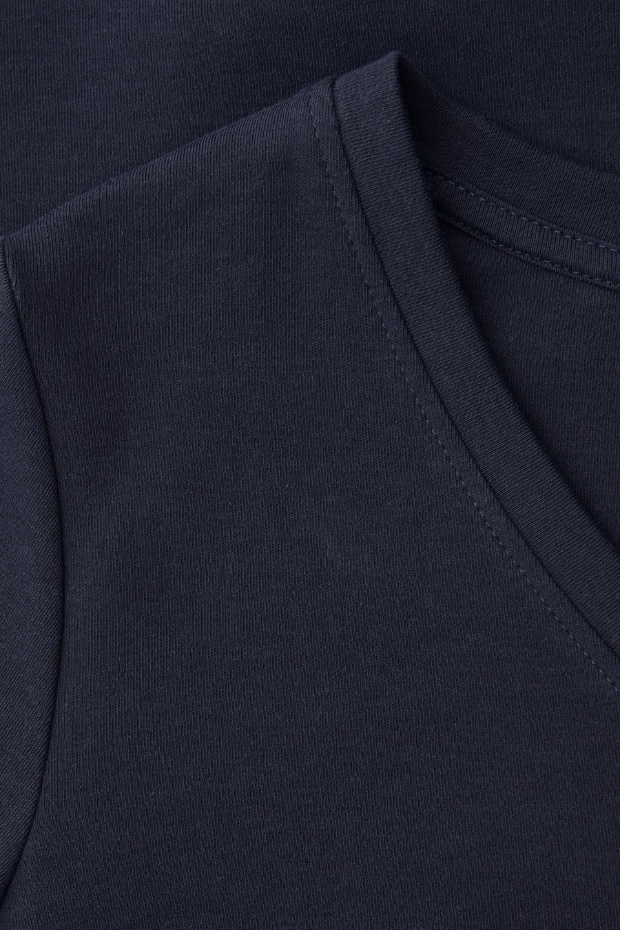 Blauw T-shirt met korte mouwen van STREET ONE, ribgebreide textuur met V-hals.
