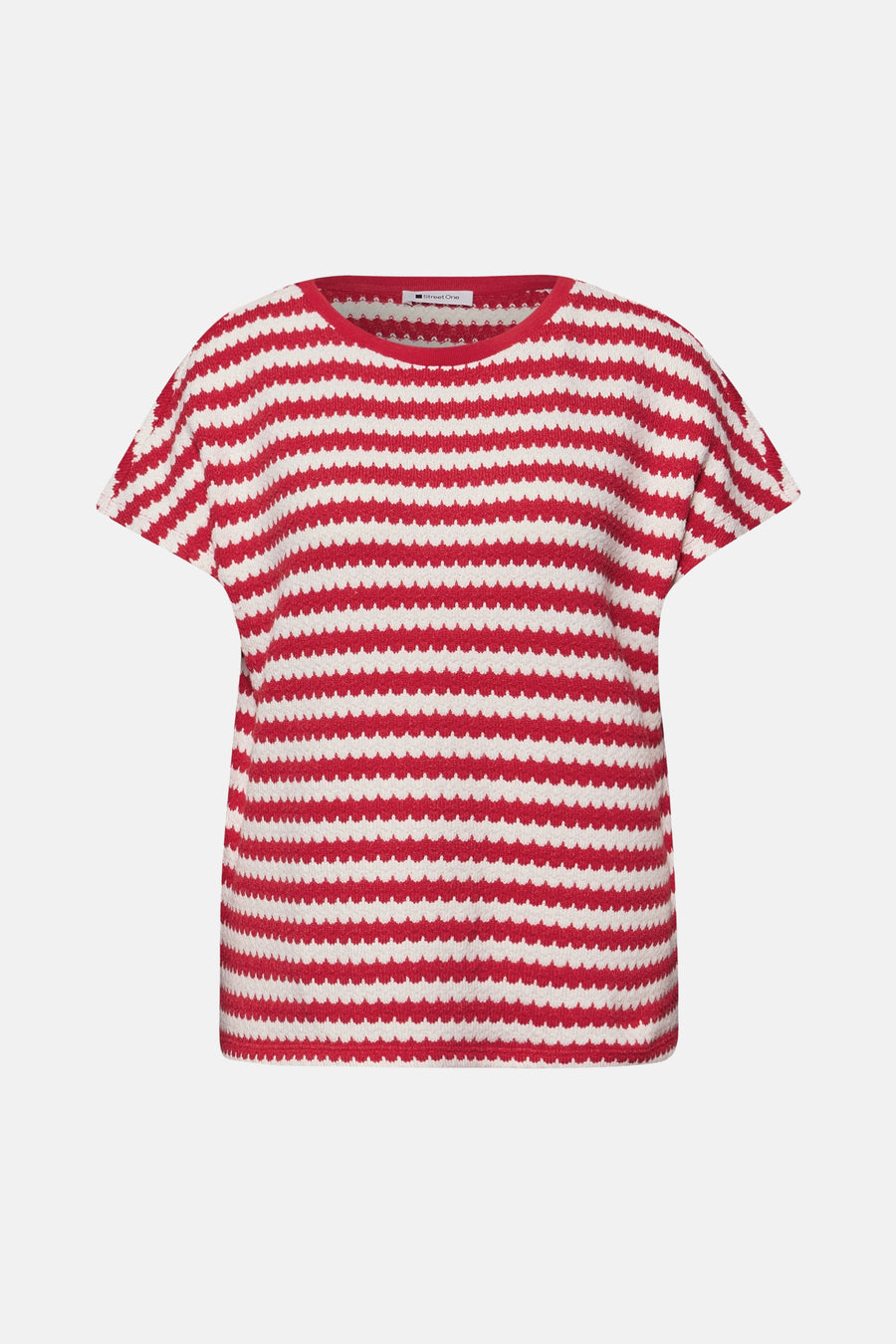 Multikleur T-shirt van Street One met een gestreept patroon en korte mouwen.