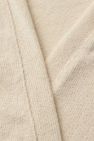 Cardigan beige en tricot de Street One, motif texturé en maille douce.