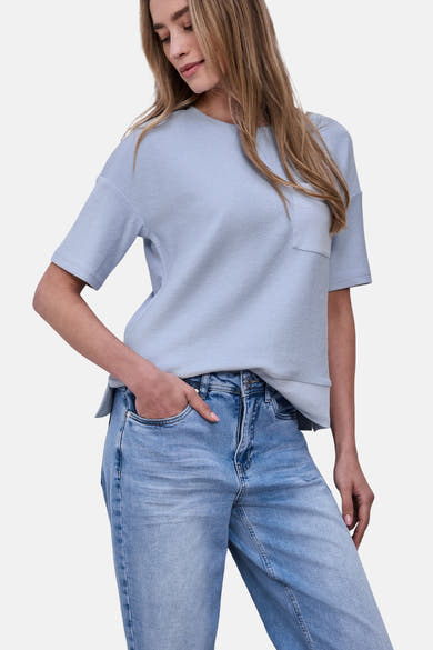 Top uni manches courtes bleu - STREET ONE