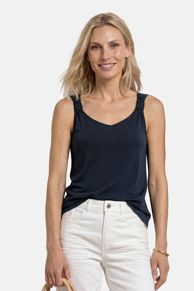 Top (zonder mouwen) blauw - STREET ONE