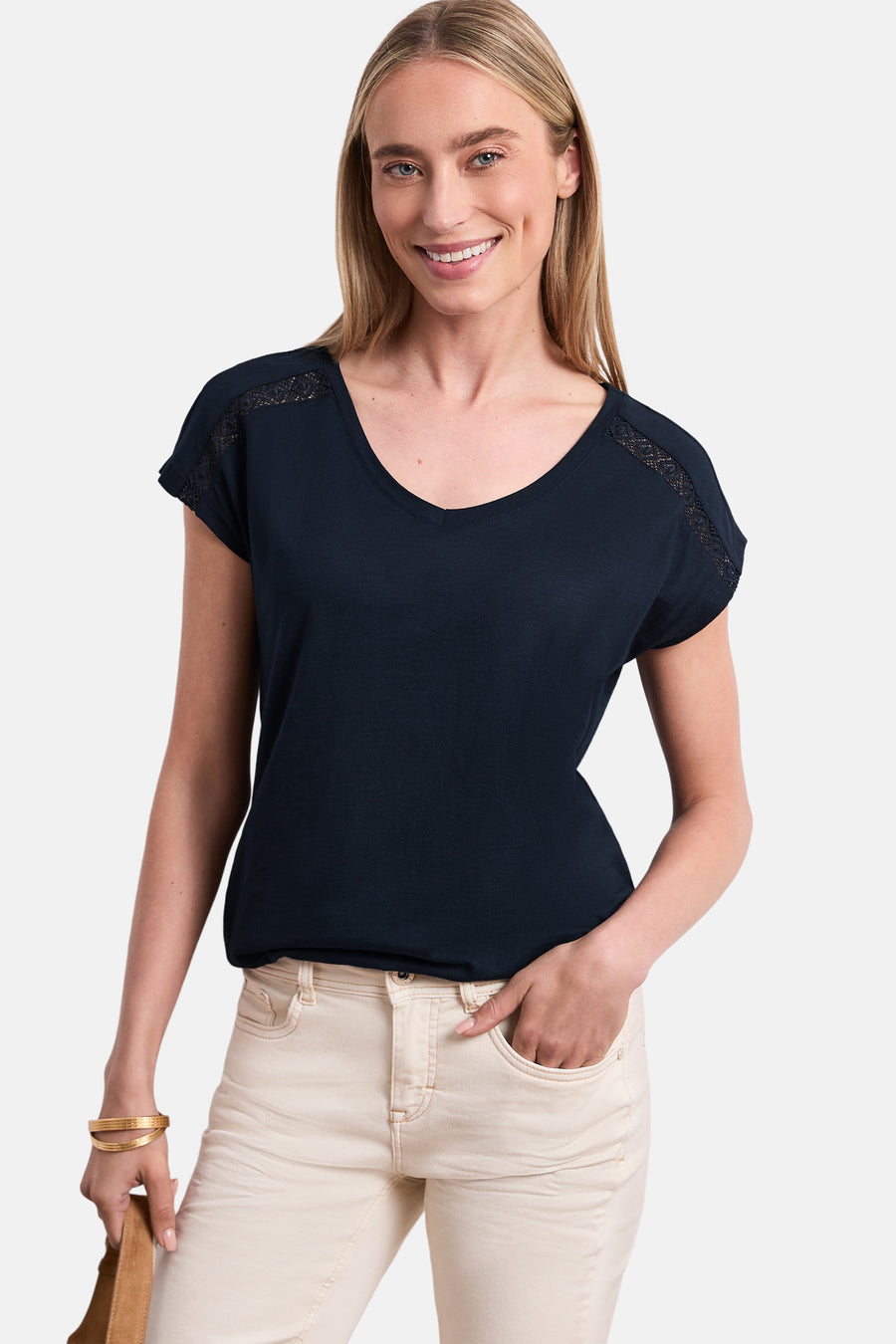 Top (korte mouwen) blauw - STREET ONE