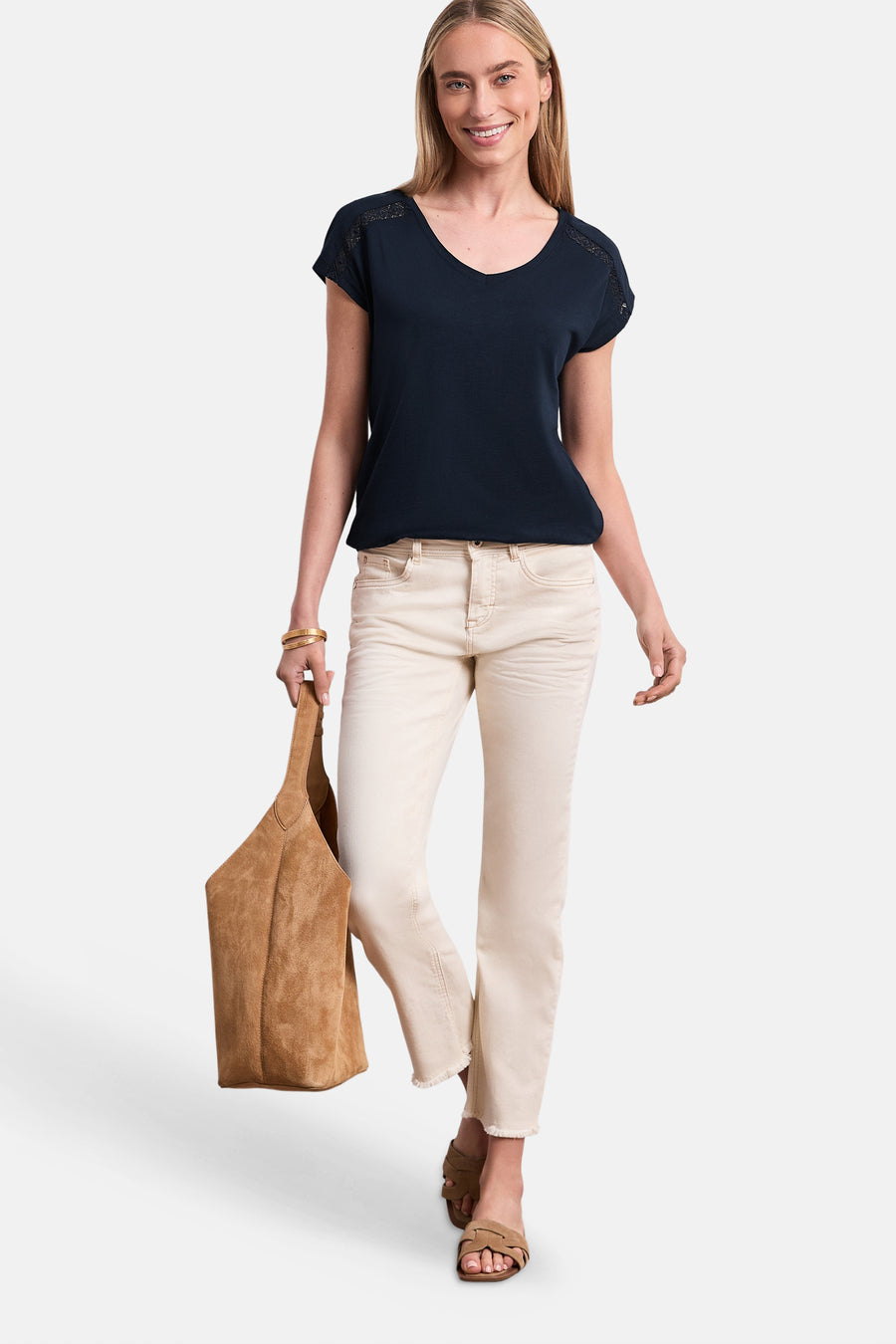 Top (korte mouwen) blauw - STREET ONE