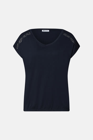 Top (korte mouwen) blauw - STREET ONE