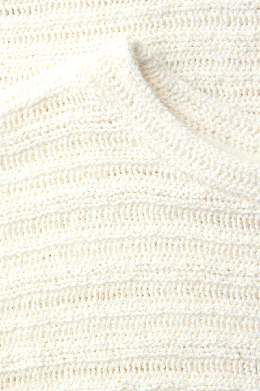 Wit trui van STREET ONE met een gebreide textuur van horizontale ribbels.