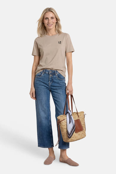 T-shirt (korte mouwen) beige - STREET ONE
