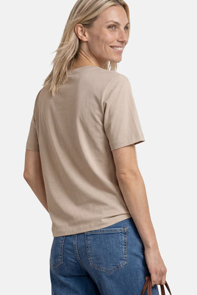 T-shirt (korte mouwen) beige - STREET ONE